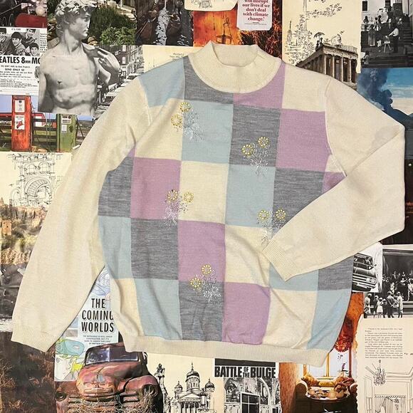 Vintage Alfred Dunner Embroidered Pullover Sweater - Picture 2 of 7